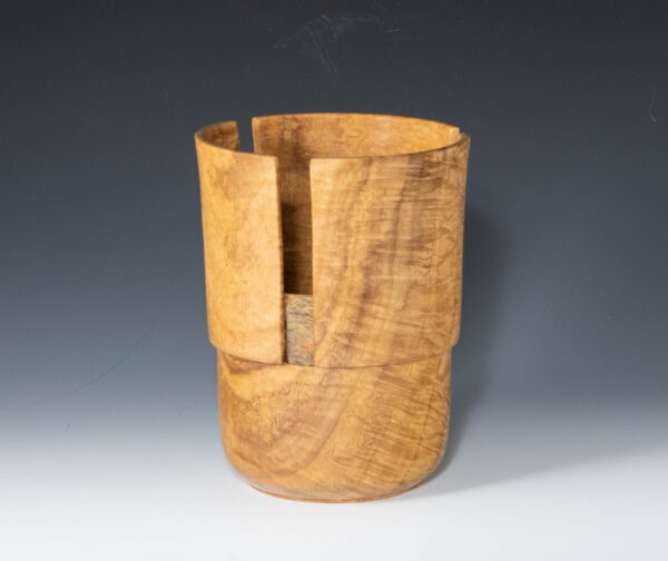 Black Gum Burl Vase - Textured
