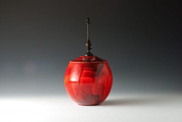 Red Dyed Hard Maple Lidded Box