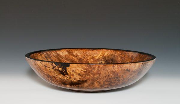 Burl Wood Bowl w Fiber Carbon Ring