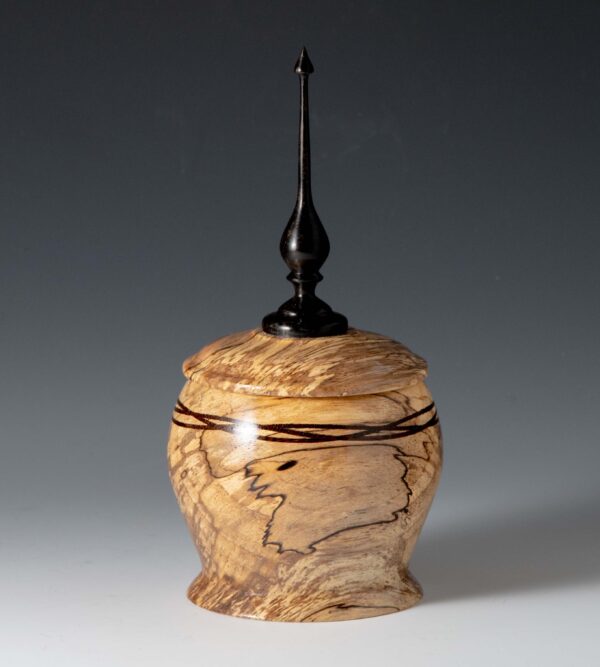 Spalted Pecan Wave Lidded Box