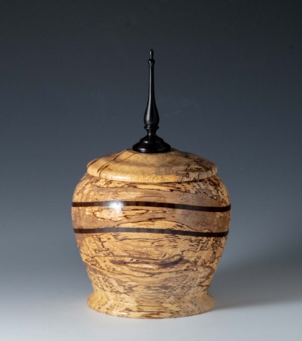 Spalted Pecan Wave Lidded Box