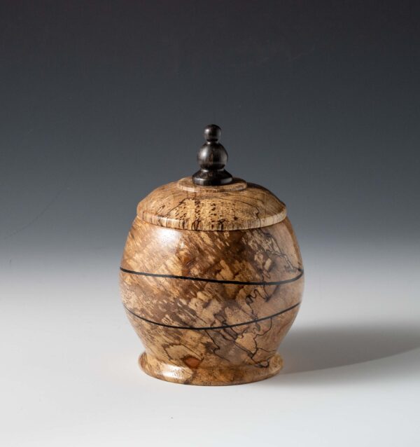 Spalted Pecan Wave Lidded Box